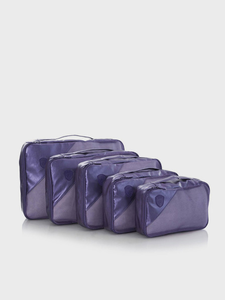 Heys Komplet petih potovalnih organizatorjev v temno modri barvi Heys Metallic Packing Cube 5pc