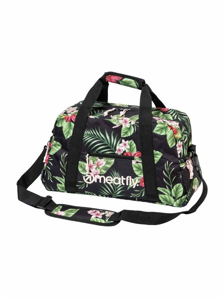 Meatfly Meatfly potovalna torba Mavis Tropical Black | Črna | Prostornina 26 L