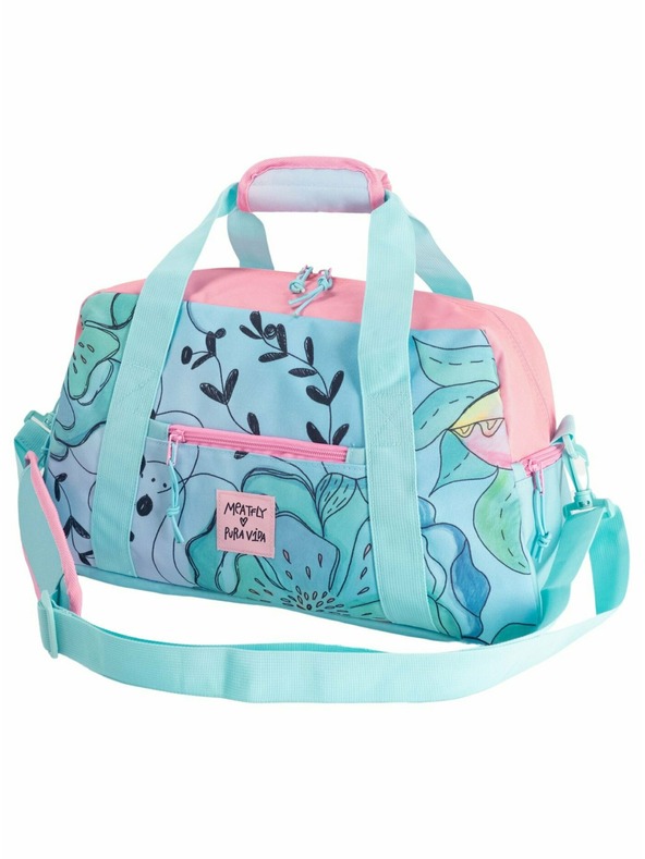 Meatfly Meatfly potovalna torba X Pura Vida Mavis Mint Flowers | Modra | Prostornina 26 L