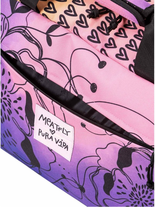 Meatfly Meatfly potovalna torba Gail Peach Flowers 42 L | Rožnata | Prostornina 42 L