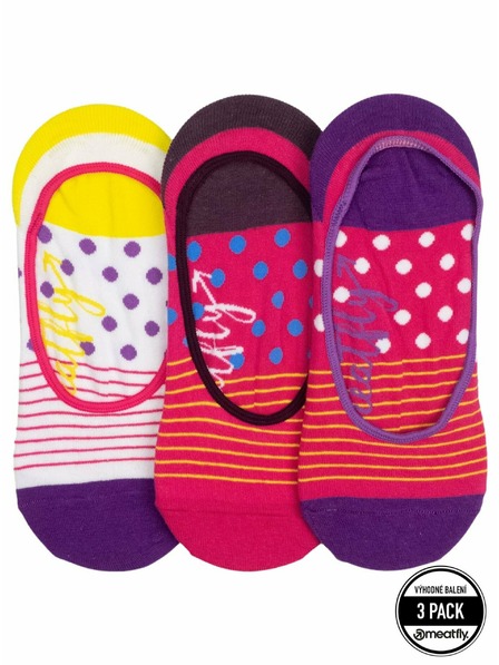 Meatfly Meatfly nogavice Low Socks Triple Pack Yellow Stripe | Rumena | Velikost