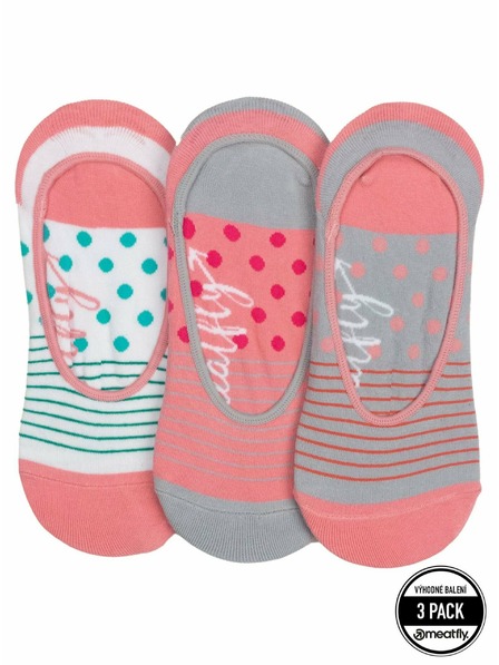 Meatfly Meatfly nogavice Low Socks Triple Pack Grey Stripe | Siva | Velikost