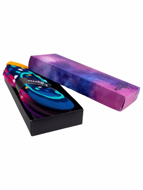 Meatfly Meatfly nizke nogavice Darilo Mornarsko modra / Vijolična | Vijolična | Velikost