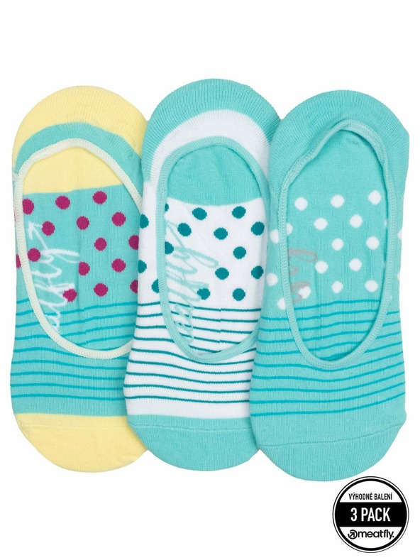 Meatfly Meatfly nizke nogavice Trojno pakiranje Modre črte | Modra | Velikost