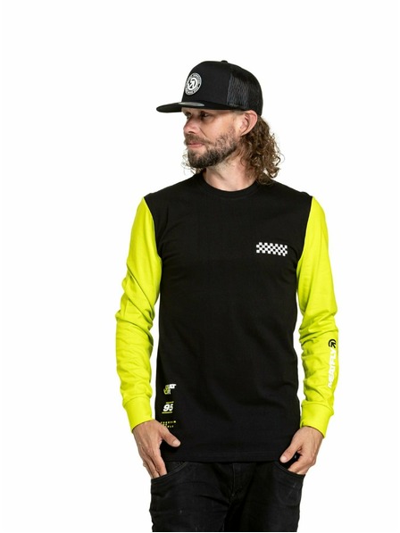 Meatfly Meatfly moška majica z dolgimi rokavi Appex Safety Yellow/Black | Rumena | Velikost