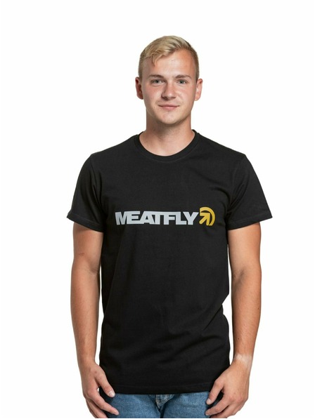 Meatfly Meatfly moško majica Logex Grey/Black | Siva | Velikost S | 100% bombaž