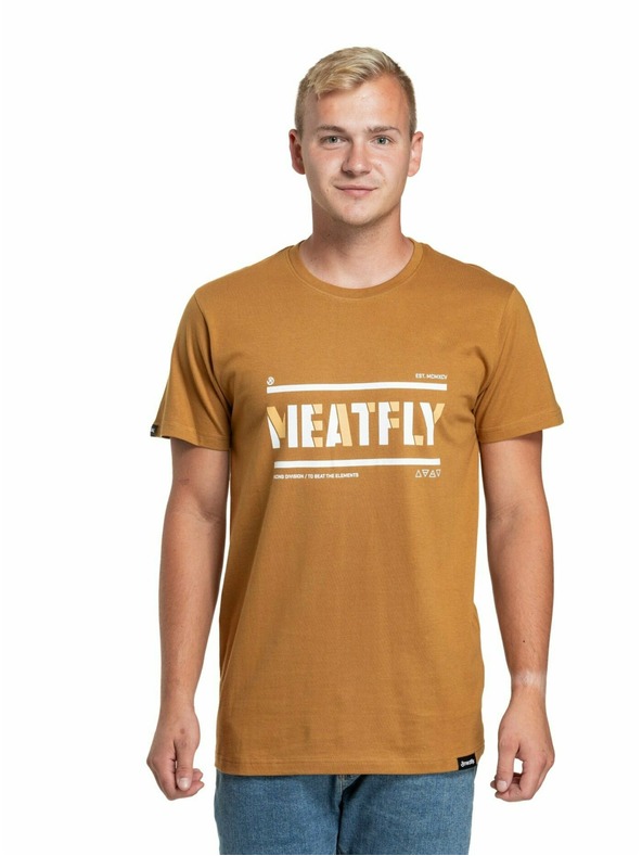 Meatfly Meatfly moško majica Rele Gold Brown | Rjava | Velikost