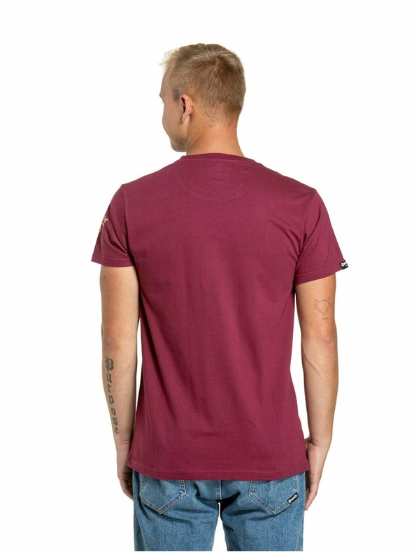 Meatfly Meatfly moška majica Racing Spirit Dark Wine | Rdeča | Velikost S | 100% bombaž