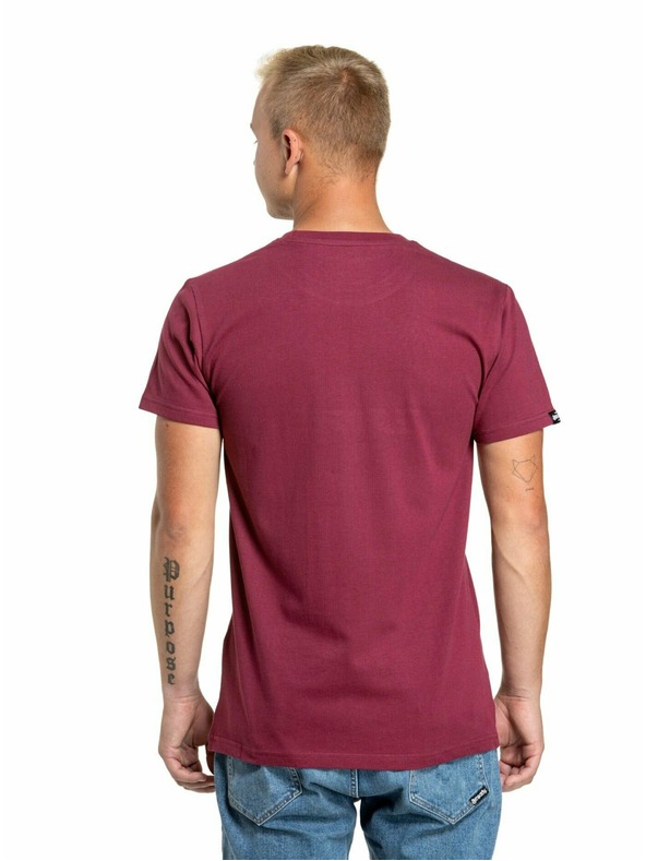 Meatfly Meatfly moška majica Logex Dark Wine | Rdeča | Velikost S | 100% bombaž