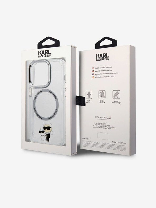 Karl Lagerfeld Karl Lagerfeld IML Karl and Choupette NFT MagSafe Zadnji Pokrov za iPhone 14 Pro Max Transparent