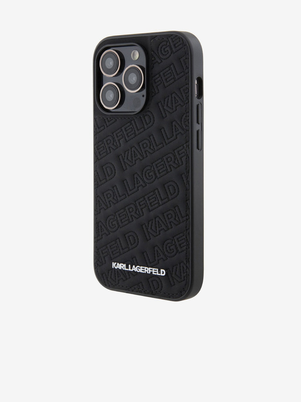 Karl Lagerfeld PU Quilted Pattern Zadnji Pokrov za iPhone 15 Pro Max Black Karl Lagerfeld