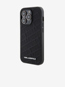 Karl Lagerfeld PU Quilted Pattern Zadnji Pokrov za iPhone 15 Pro Max Black Karl Lagerfeld