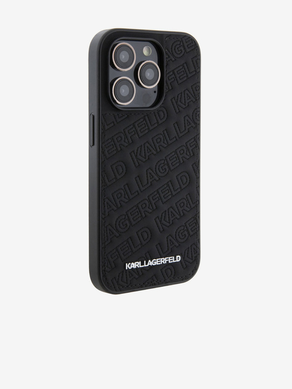 Karl Lagerfeld PU Quilted Pattern Zadnji Pokrov za iPhone 15 Pro Max Black Karl Lagerfeld