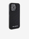 Karl Lagerfeld PU Quilted Pattern Zadnji Pokrov za iPhone 15 Pro Max Black Karl Lagerfeld
