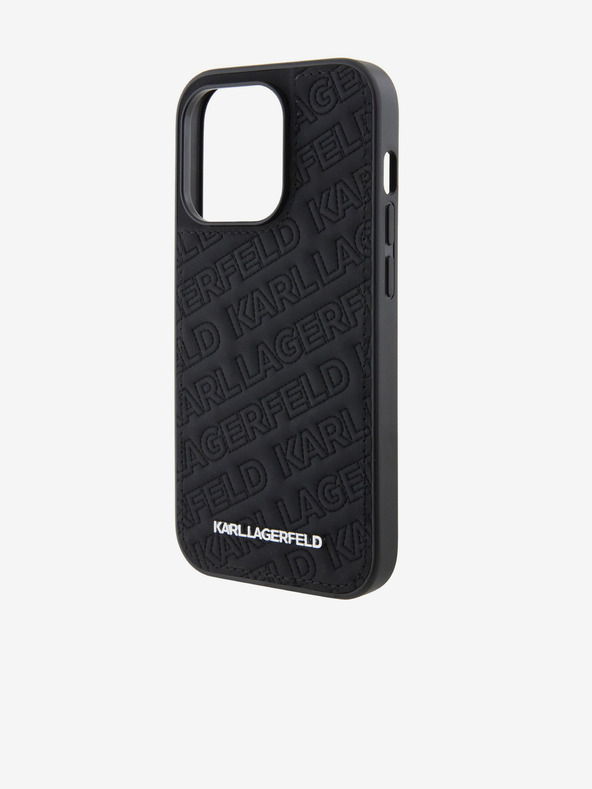 Karl Lagerfeld PU Quilted Pattern Zadnji Pokrov za iPhone 15 Pro Max Black Karl Lagerfeld