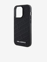 Karl Lagerfeld PU Quilted Pattern Zadnji Pokrov za iPhone 15 Pro Max Black Karl Lagerfeld