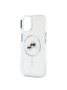 Karl Lagerfeld Karl Lagerfeld IML K&CH Heads Metal Frame MagSafe Zadnji Pokrov za iPhone 14 Transparent