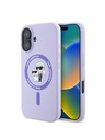 Karl Lagerfeld Karl Lagerfeld Liquid Silicone Karl and Choupette MagSafe Zadnji Pokrov za iPhone 16 Purple