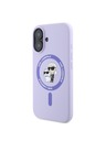 Karl Lagerfeld Karl Lagerfeld Liquid Silicone Karl and Choupette MagSafe Zadnji Pokrov za iPhone 16 Purple
