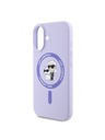 Karl Lagerfeld Karl Lagerfeld Liquid Silicone Karl and Choupette MagSafe Zadnji Pokrov za iPhone 16 Purple