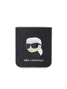 Karl Lagerfeld Karl Lagerfeld PU Saffiano Monogram Karl Head Zadnji Pokrov za Samsung Galaxy Z Flip 6 Black