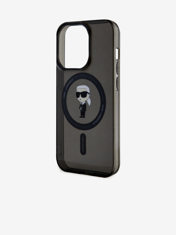 Karl Lagerfeld IML Ikonik MagSafe Zadnji Pokrov za iPhone 15 Pro Black Karl Lagerfeld