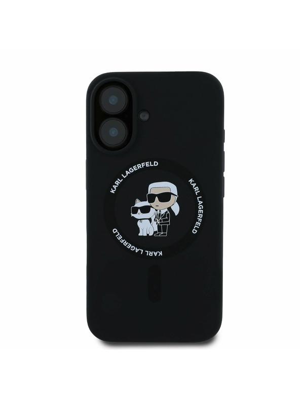 Karl Lagerfeld Karl Lagerfeld Liquid Silicone Karl and Choupette MagSafe Zadnji Pokrov za iPhone 16 Black