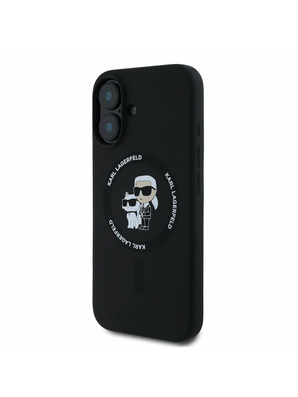 Karl Lagerfeld Karl Lagerfeld Liquid Silicone Karl and Choupette MagSafe Zadnji Pokrov za iPhone 16 Black