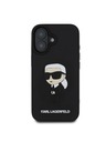 Karl Lagerfeld Karl Lagerfeld 3D Rubber Ikonik Zadnji Pokrov za iPhone 16 Black