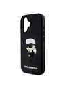 Karl Lagerfeld Karl Lagerfeld 3D Rubber Ikonik Zadnji Pokrov za iPhone 16 Black