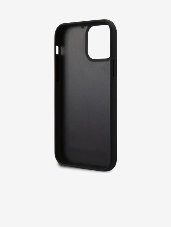 Karl Lagerfeld 3D Gumijasti Karl in Choupette Zadnji pokrov za iPhone 12/12 Pro Black Karl Lagerfeld