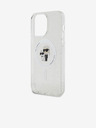 Karl Lagerfeld Karl Lagerfeld IML Glitter Karl in Choupette MagSafe Zadnji pokrov za iPhone 15 Pro Max Transparent