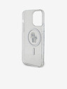 Karl Lagerfeld Karl Lagerfeld IML Glitter Karl in Choupette MagSafe Zadnji pokrov za iPhone 15 Pro Max Transparent