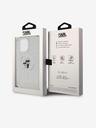 Karl Lagerfeld Karl Lagerfeld IML Glitter Karl in Choupette MagSafe Zadnji pokrov za iPhone 15 Pro Max Transparent