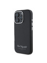 Karl Lagerfeld Karl Lagerfeld Zrnati PU Hotel RSG Zadnji pokrov za iPhone 16 Pro Black