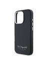 Karl Lagerfeld Karl Lagerfeld Zrnati PU Hotel RSG Zadnji pokrov za iPhone 16 Pro Black