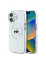 Karl Lagerfeld Karl Lagerfeld IML Karl Head Kovinski okvir MagSafe Zadnji pokrov za iPhone 16 Transparent
