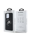 Karl Lagerfeld Karl Lagerfeld Tekoči silikonski K&CH Heads MagSafe Zadnji pokrov za iPhone 16 Pro Max Black