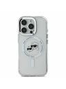 Karl Lagerfeld Karl Lagerfeld IML K&CH Heads Kovinski okvir MagSafe Zadnji pokrov za iPhone 16 Pro Transparent