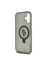 Karl Lagerfeld Karl Lagerfeld Ringstand Karl in Choupette MagSafe Zadnji pokrov za iPhone 16 Plus Black