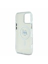 Karl Lagerfeld Karl Lagerfeld IML Choupette Head Kovinski okvir MagSafe Zadnji pokrov za iPhone 16 Pro Max Transparent