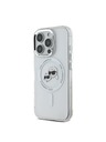 Karl Lagerfeld Karl Lagerfeld IML K&CH Heads Kovinski okvir MagSafe Zadnji pokrov za iPhone 16 Pro Max Transparent