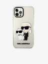 Karl Lagerfeld Karl Lagerfeld IML Glitter Karl in Choupette NFT Zadnji pokrov za iPhone 12/12 Pro Transparent