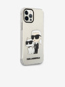 Karl Lagerfeld Karl Lagerfeld IML Glitter Karl in Choupette NFT Zadnji pokrov za iPhone 12/12 Pro Transparent