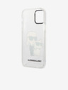 Karl Lagerfeld Karl Lagerfeld IML Glitter Karl in Choupette NFT Zadnji pokrov za iPhone 12/12 Pro Transparent