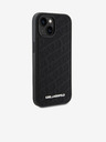 Karl Lagerfeld PU Quilted Pattern Zadnji pokrov za iPhone 15 Black Karl Lagerfeld