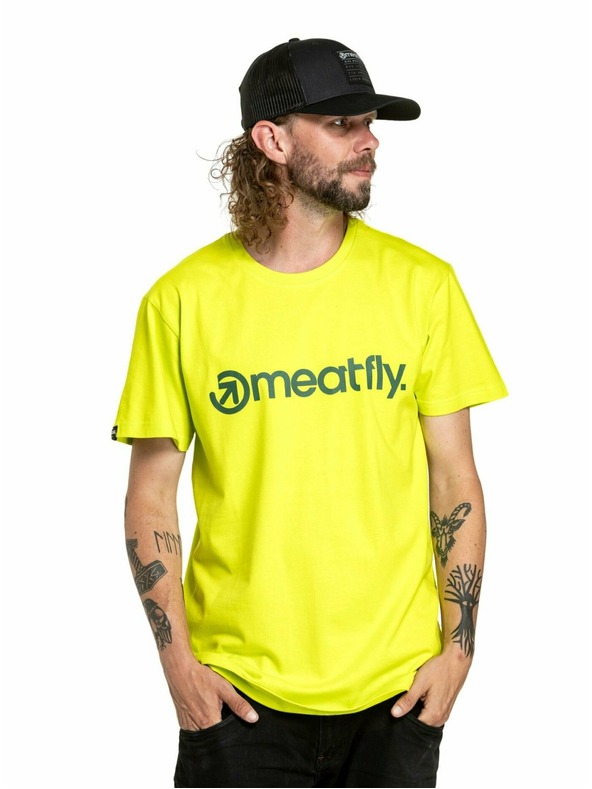Meatfly Meatfly moška majica MF Logo Safety Yellow | Rumena | Velikost