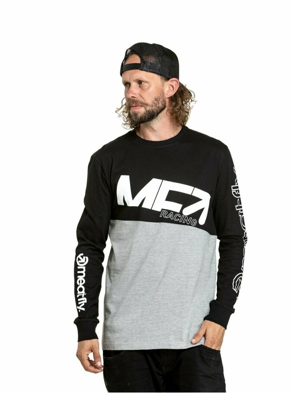 Meatfly Meatfly moška majica z dolgimi rokavi Judgement Racing Grey | Siva | Velikost