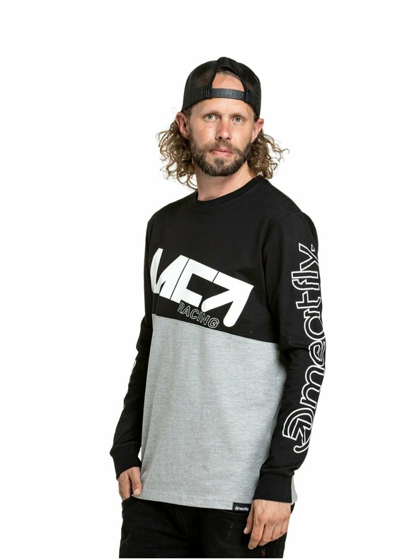 Meatfly Meatfly moška majica z dolgimi rokavi Judgement Racing Grey | Siva | Velikost