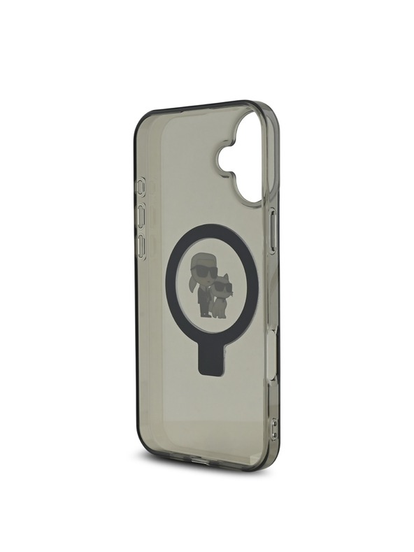 Karl Lagerfeld Karl Lagerfeld Ringstand Karl and Choupette MagSafe Zadnji Pokrov za iPhone 16 Black